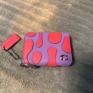 Coach Vibrant Pink and Purple Wallet